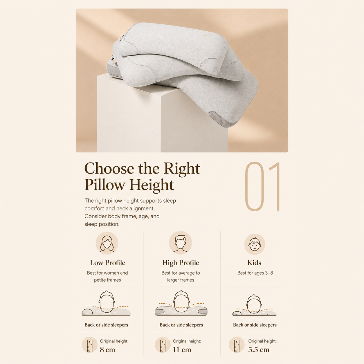Soy-Based Memory Foam Neck Pillow