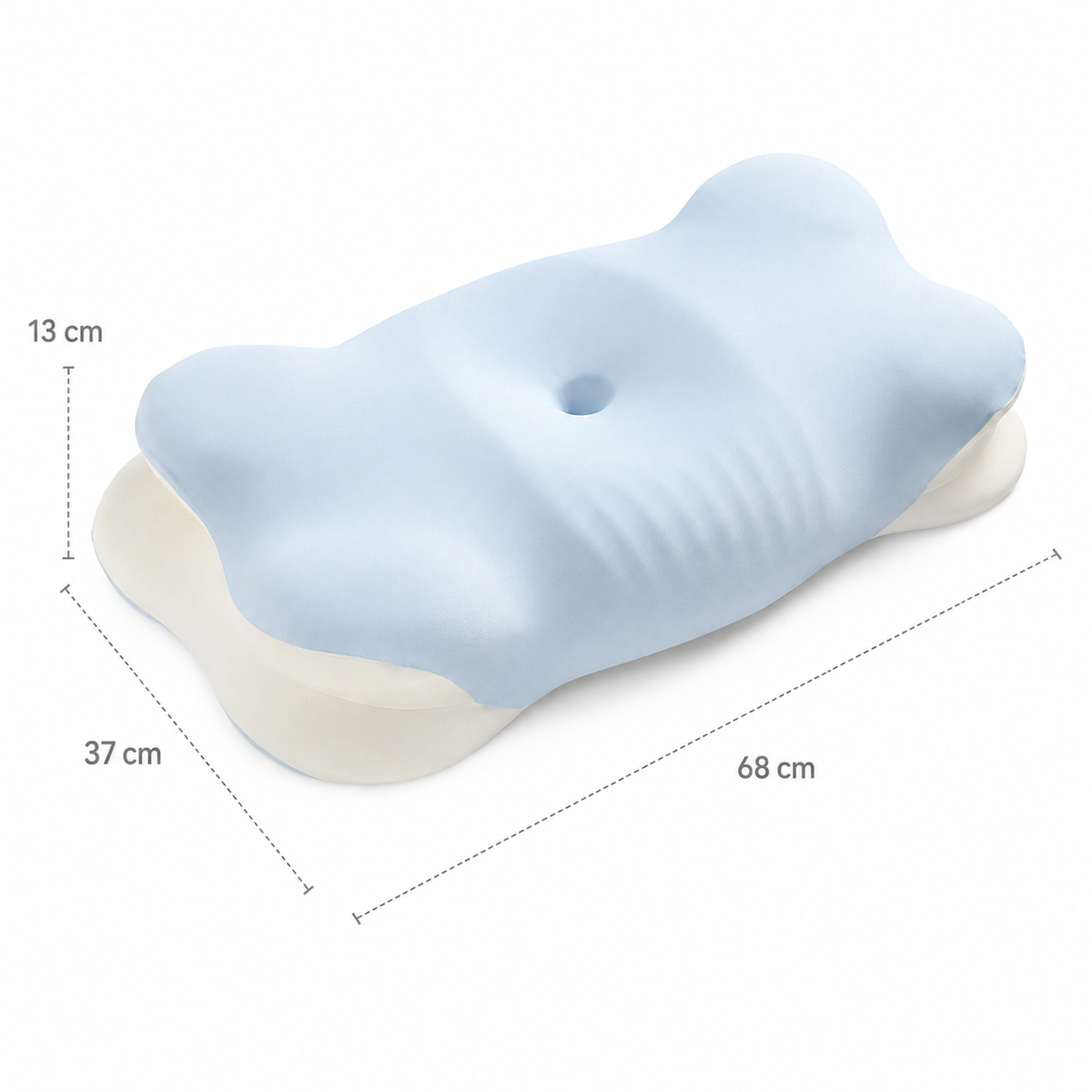 Dual-Height Memory Foam Neck Pillow