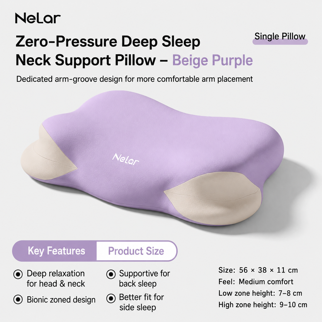 CloudWing Ergonomic Neck Support Pillow