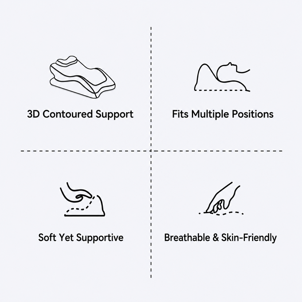 3D Memory Foam Lounge Support Pillow