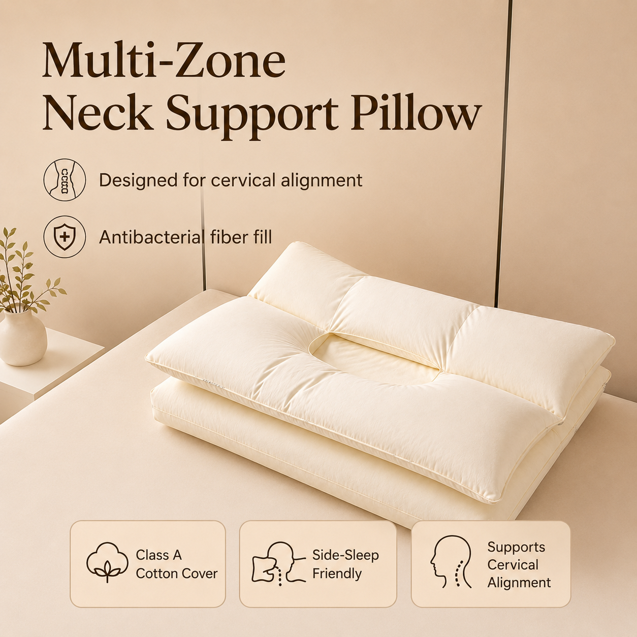 Multi-Zone Neck Support Pillow