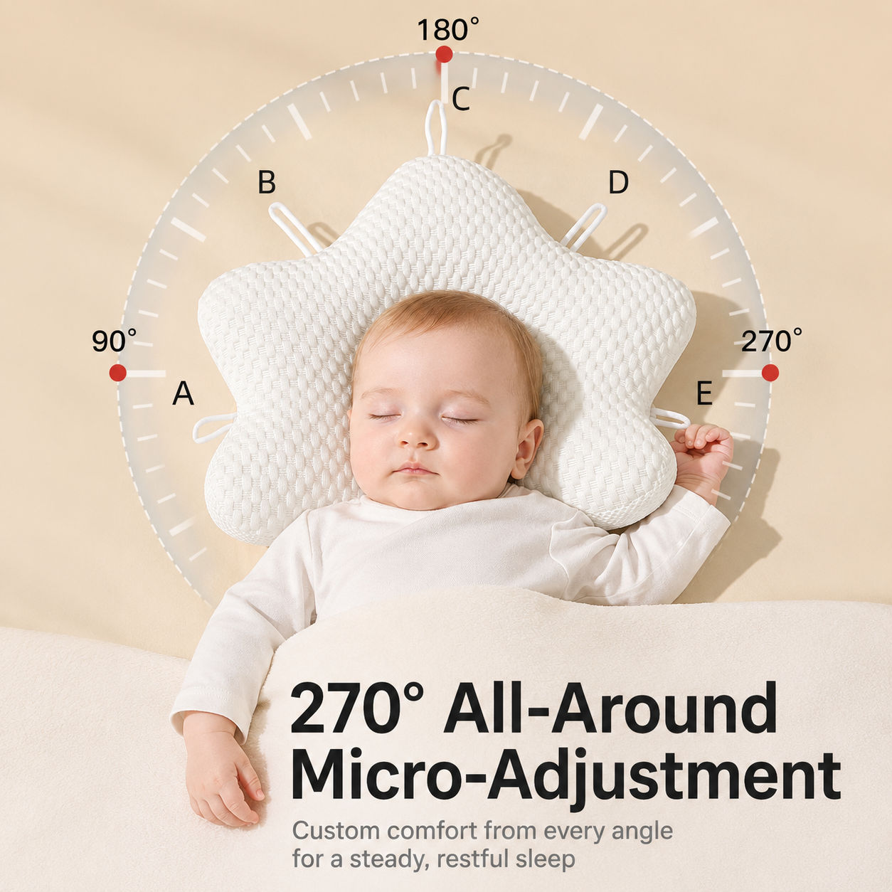 Adjustable Baby Head Support Pillow
