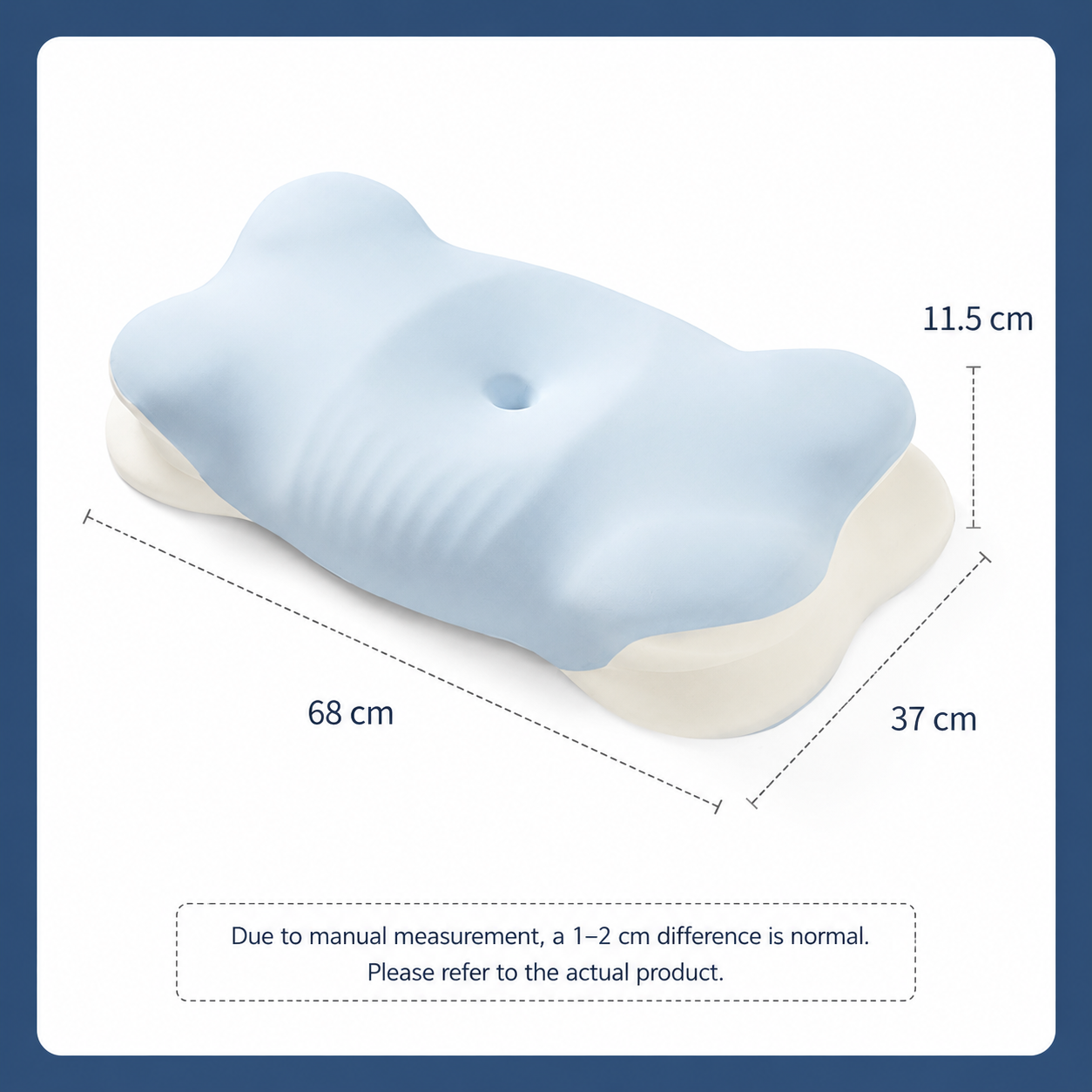 Dual-Height Memory Foam Neck Pillow