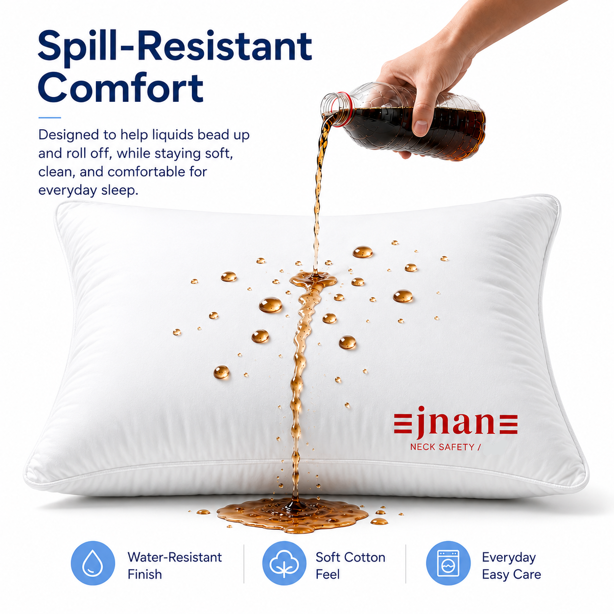 Stain-Resistant Comfort Pillow