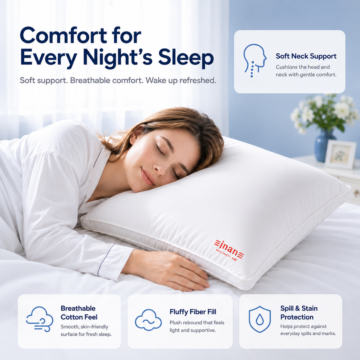 Stain-Resistant Comfort Pillow