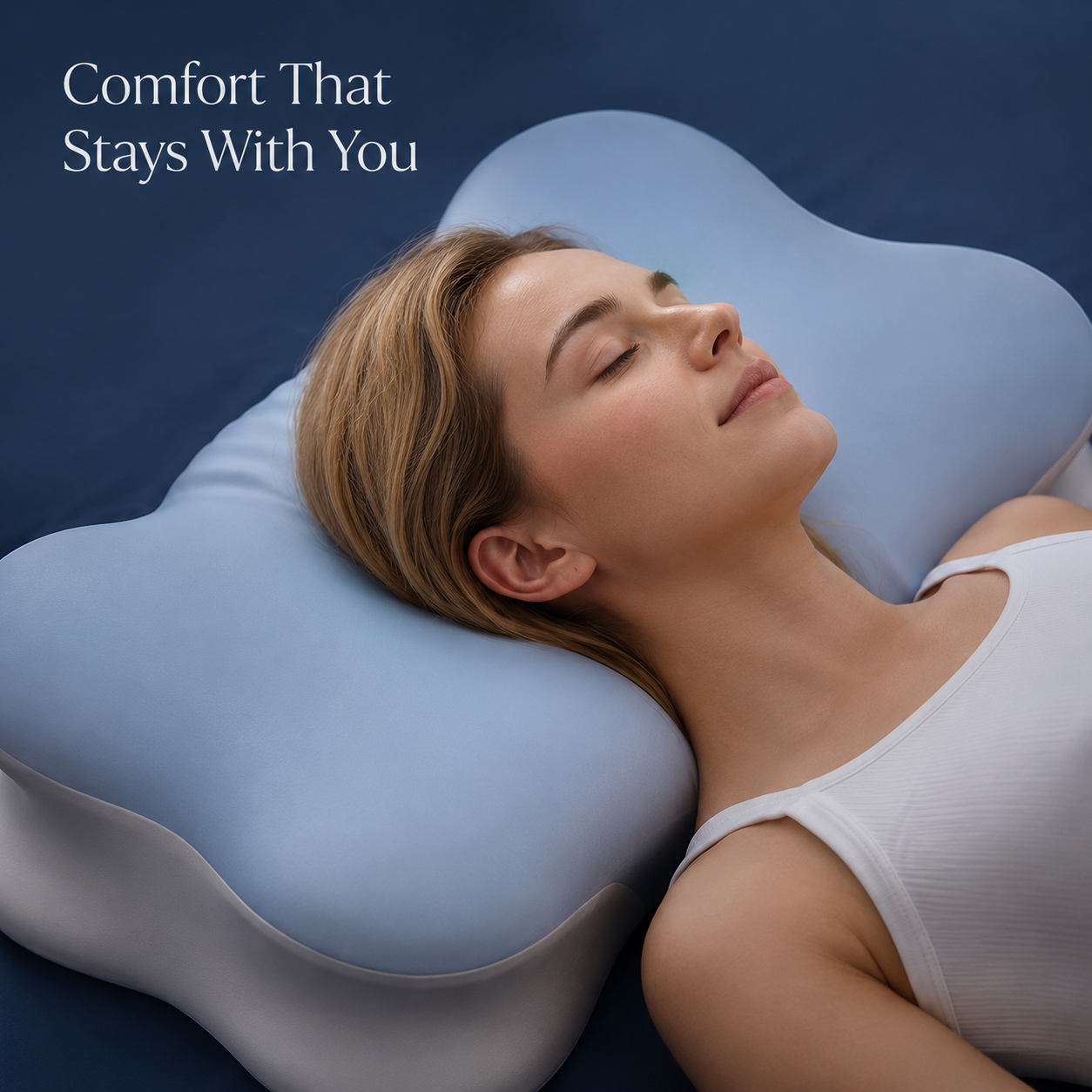 Dual-Height Memory Foam Neck Pillow