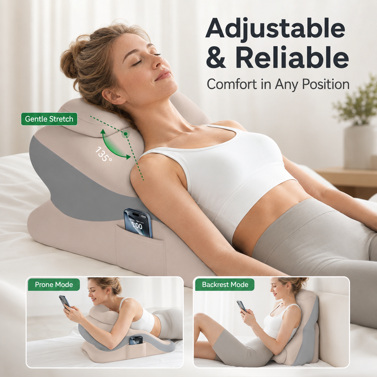 3D Memory Foam Lounge Support Pillow