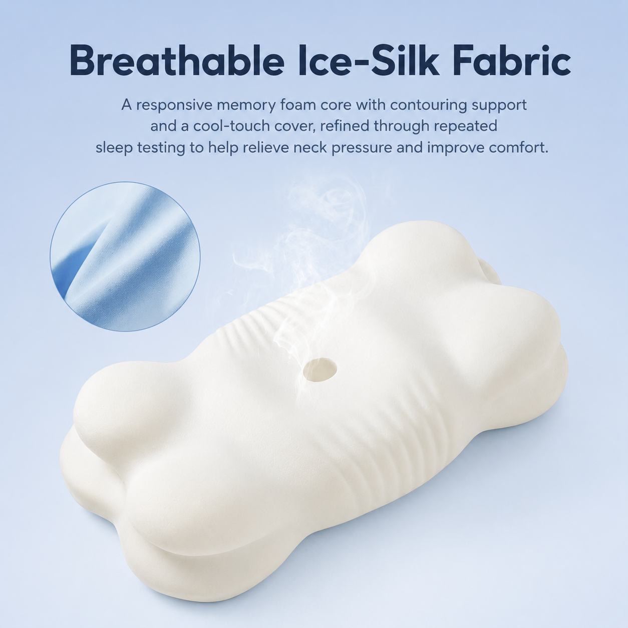 Dual-Height Memory Foam Neck Pillow