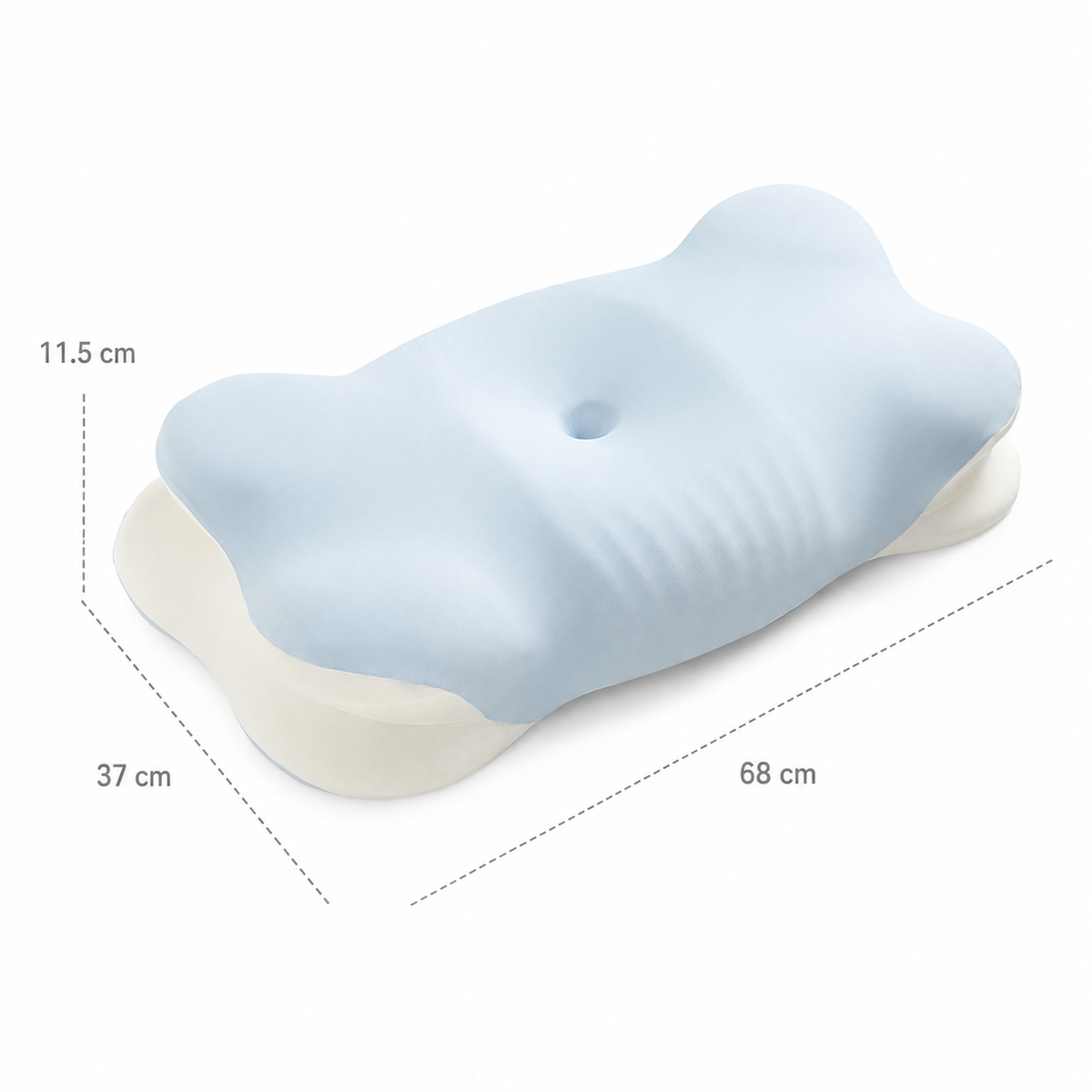 Dual-Height Memory Foam Neck Pillow