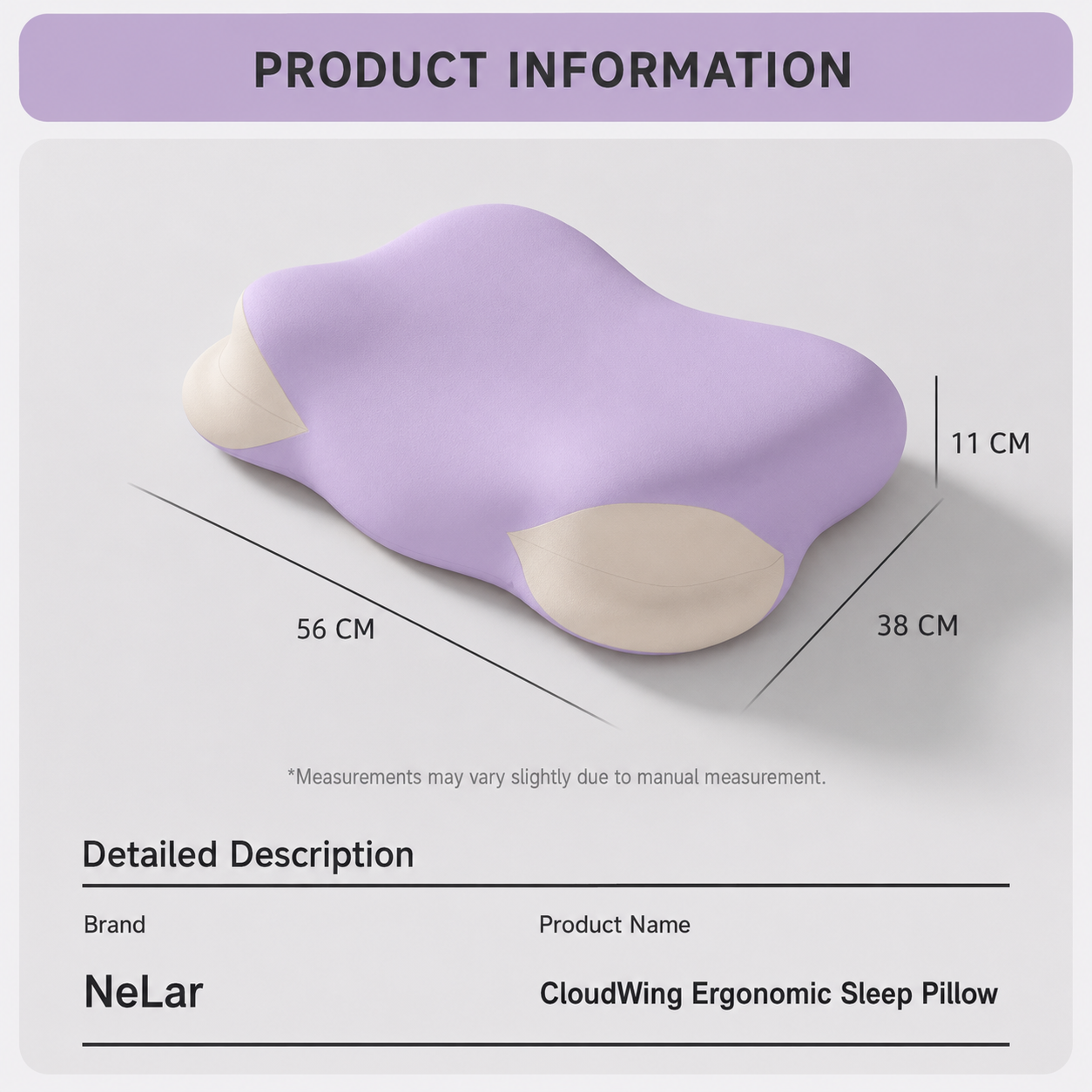 CloudWing Ergonomic Neck Support Pillow