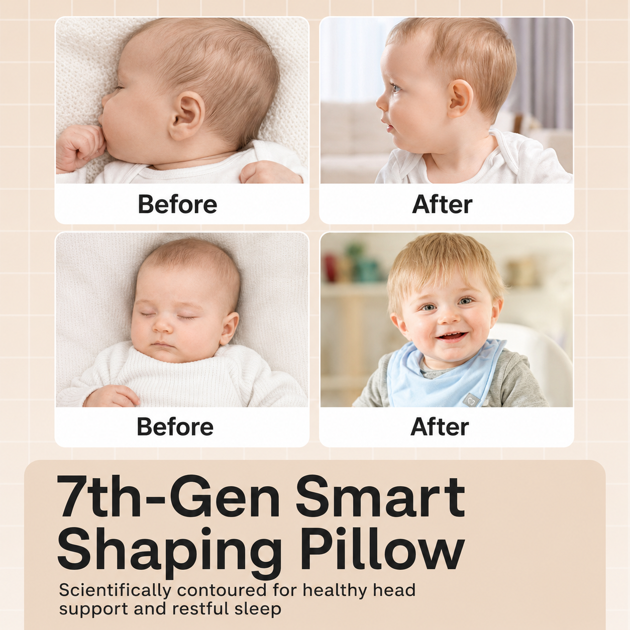 Adjustable Baby Head Support Pillow