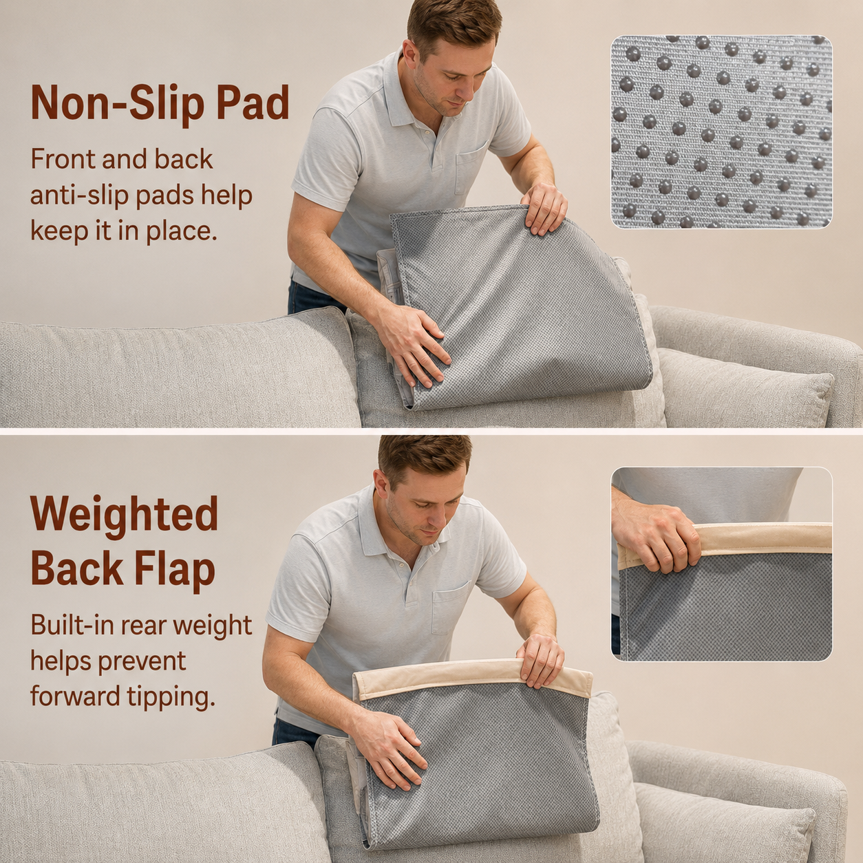 Raised Sofa Headrest Support Cushion