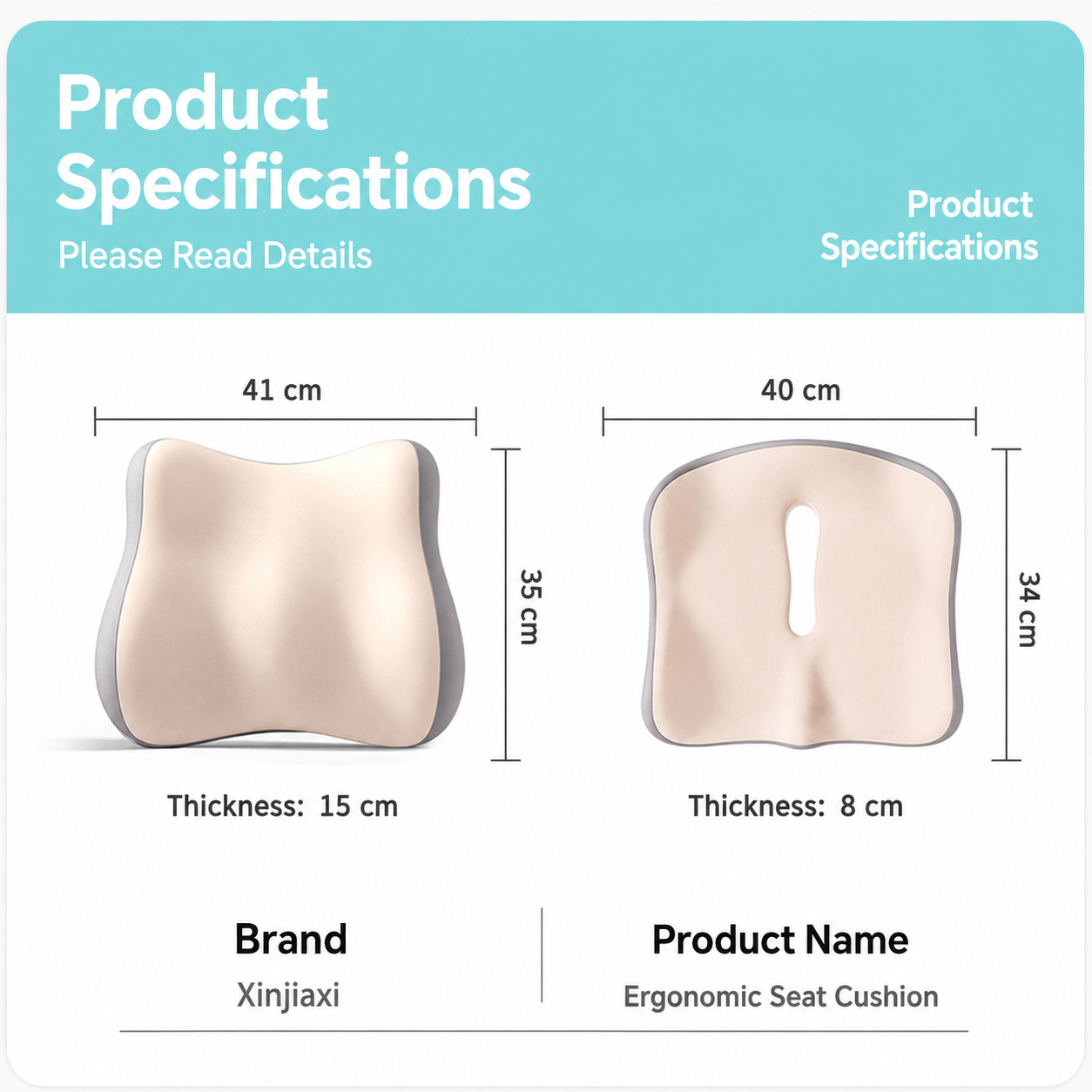 Ergonomic Memory Foam Seat Cushion